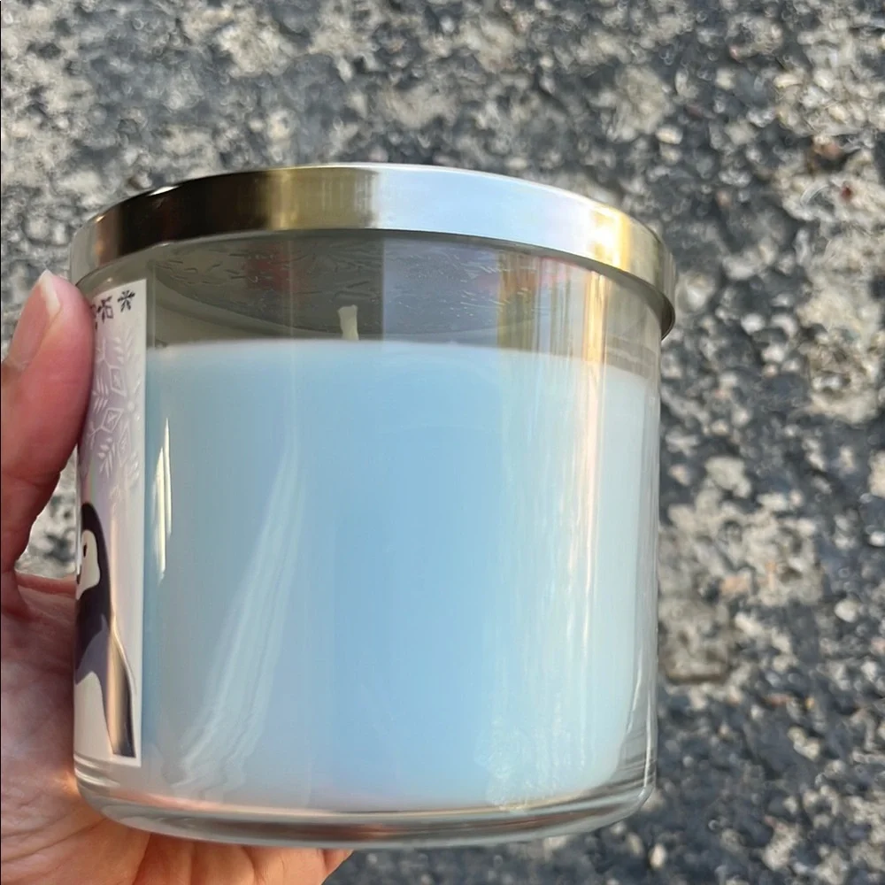 New Bath & Body Works Blue and Silver Candle Frozen Lake - Picture 2 of 10